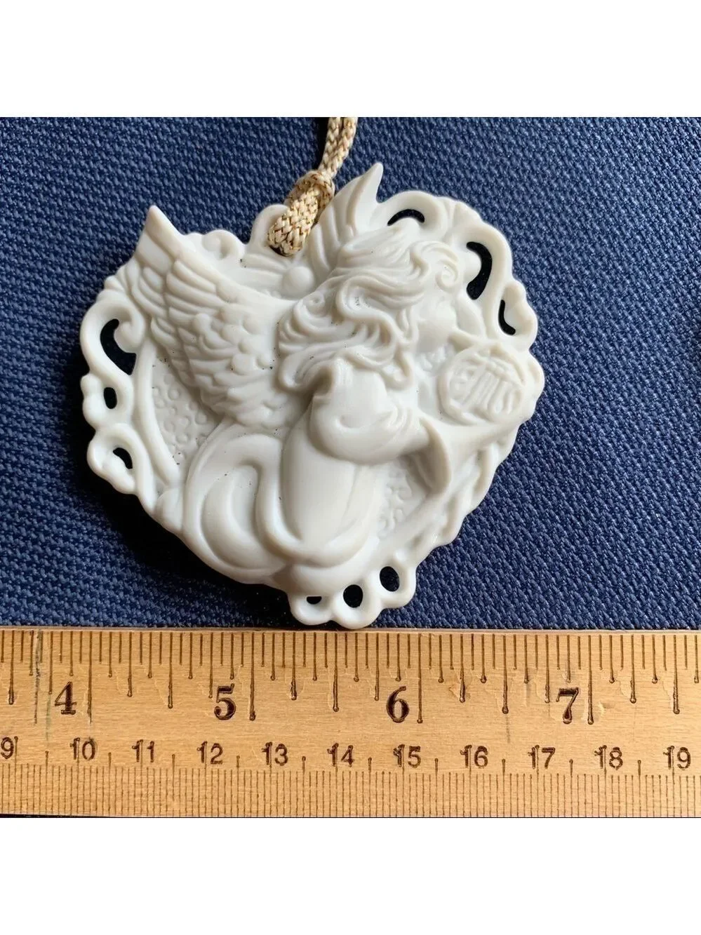 PRECIOUS MOMENTS 3-D vintage angel ornaments set/3